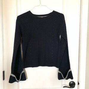 Navy/Grey color block sweater